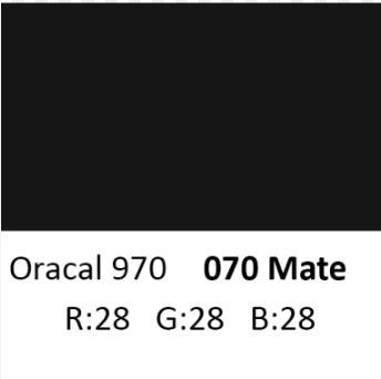 .VINILO ORACAL 970-070 M RA NEGRO MATE CAST 1.52 X 25, ml