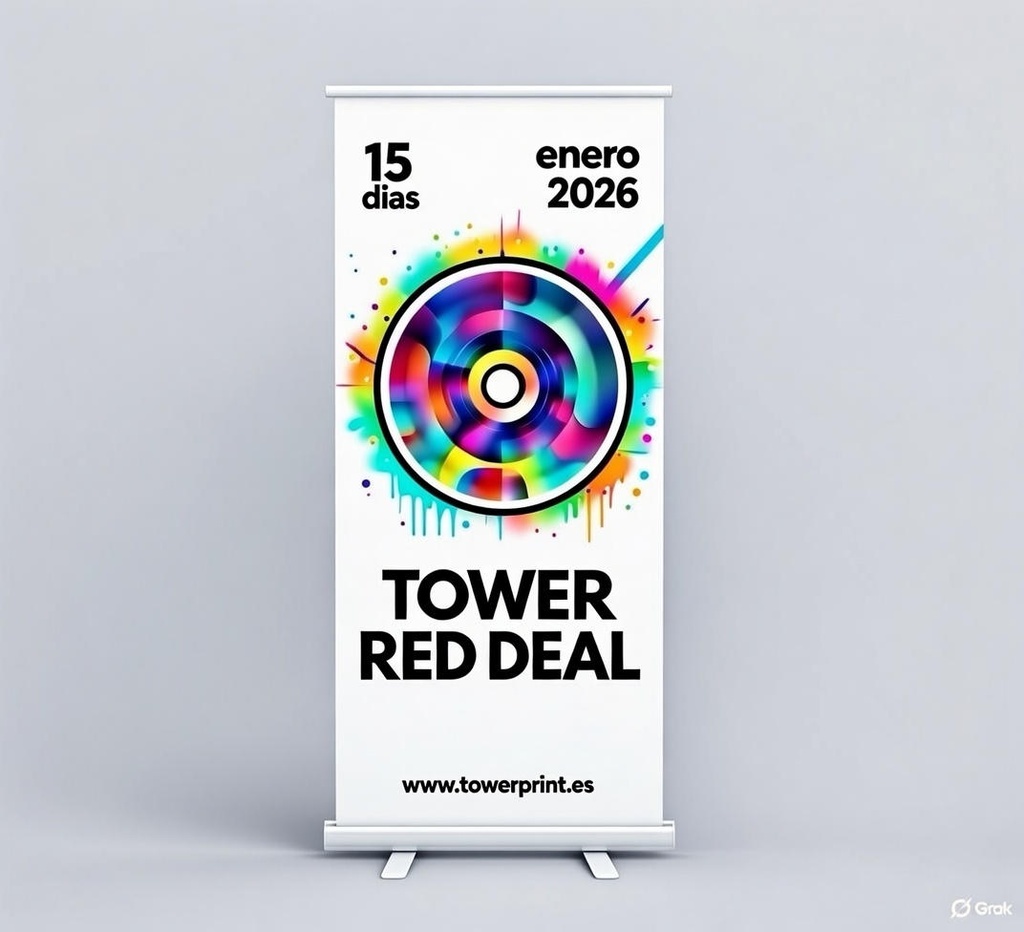 DISPLAY ENROLLABLE ROLL UP 2 X 1 MTS. PROMO RED DEAL 10 SGX