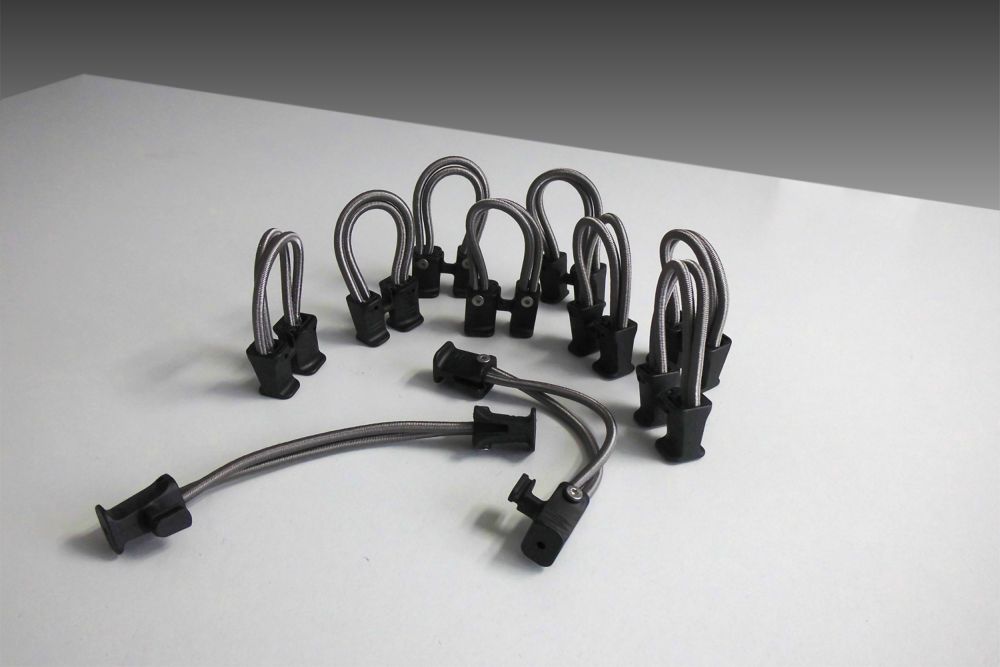 EMBLEM STORMFIX TENSOR LONA PLATA 22 CMS. GOMA CON CIERRE, PACK DE 10 UND.