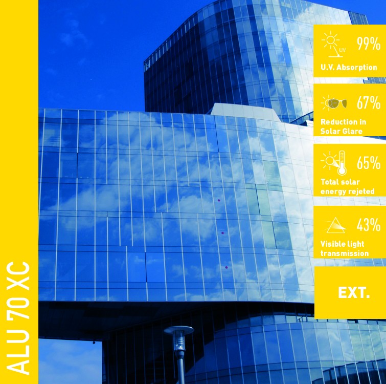 LAMINA SOLAR ESPEJO EXTERIOR SOLAR SCREEN ALU 70XC 1.52 M.L.
