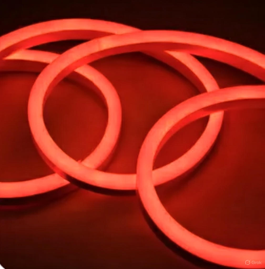 NEONLED ECO ROJO 6 MM DIAMETRO, 12V. ROLLO DE 25 MTS. M.L.