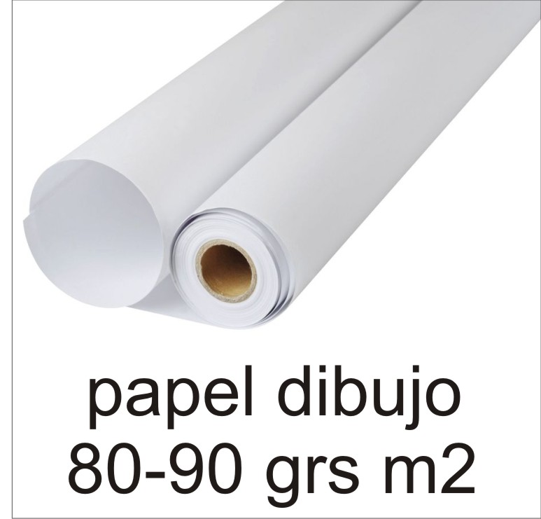 PAPEL DIBUJO 90 GRS 107 X 50, bobina.