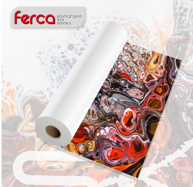 PAPEL FOTO BRILLO FERCA ECO-SOLVENTE 240GRS. 1,07X30MTS, BOB