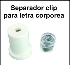 TAQUITO CLIP SEPARADOR PARA LETRA CORPOREA 21 MM ATORNILLADO 60421 (pack 100 und)
