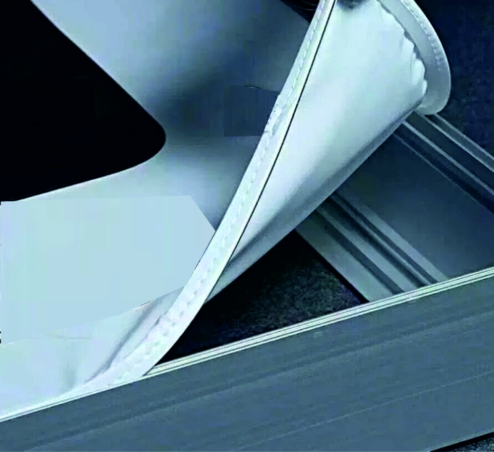 TIRA GOMA SILICONA ADHESIVA PARA TENSION TELA MARCO TEXTIL, 14X3X50 MTS