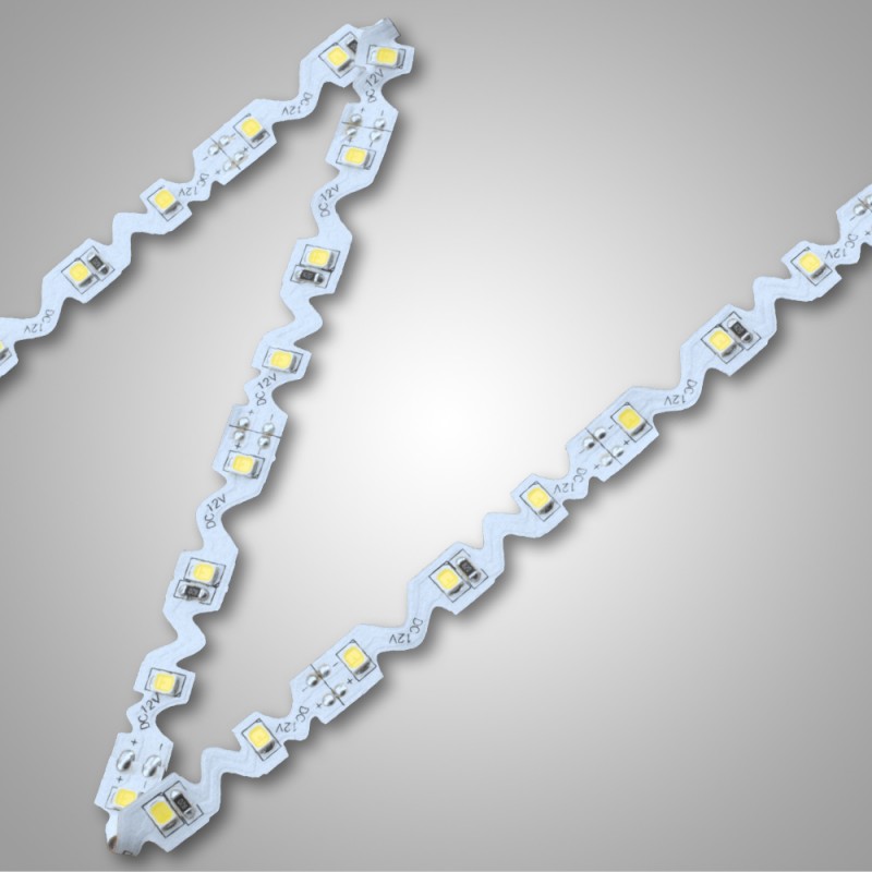 TIRA LED ZIG-ZAG PROTEGIDA EXTERIOR IP65 250 LED 5050 RGB 12V. 60W 5 MTS.