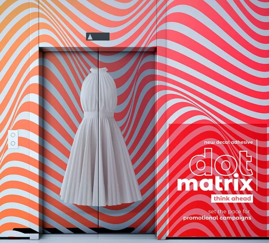 VINILO DECAL DOT MATRIX R PE100 MULTIPRINT. BCO MATE 1.37X50 (Z3462R)