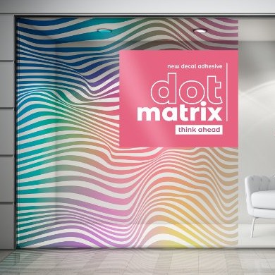 VINILO DECAL DOT MATRIX R. PE100 MULTIPRINT. TRANSPARENTE BRILLO 1.05X50 