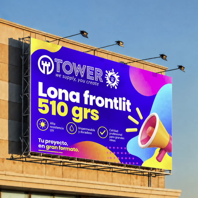 LONA FRONTLIT SATIN 510 GRS. FUJI KNF COATED 1,05x50,bob.