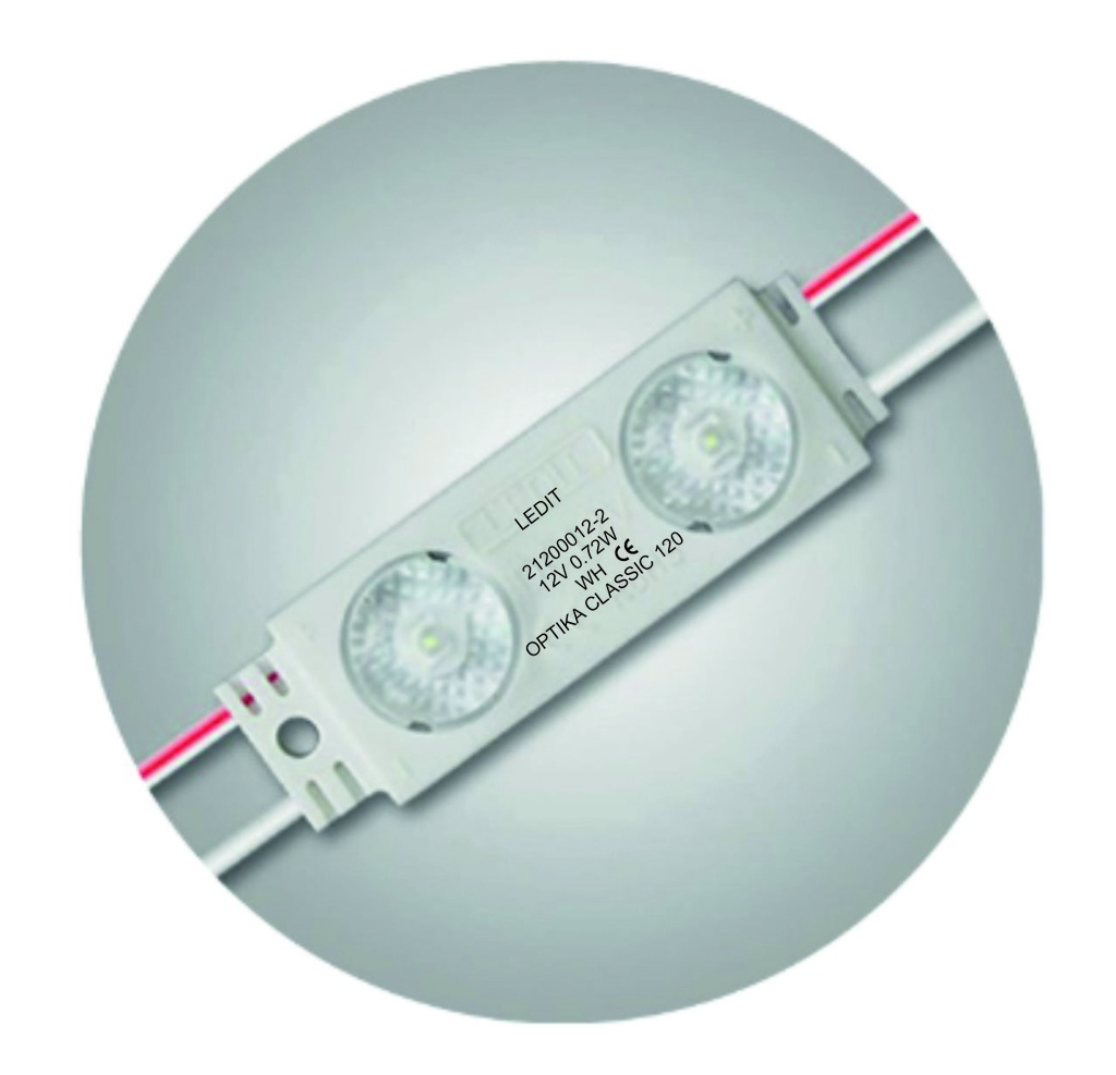 LED LEDIT CLASSIC 120 WH BLANCO 7000K 2 CHIP,  100 MODULOS EN 4 CADENAS de 25 MODULOS 0.72W IP68,(ref 21200012-2) 