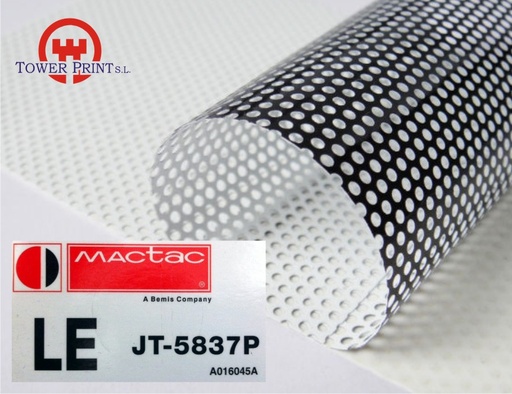 [42JT7300HML] VINILO MICROPERFORADO MACTAC JT5837P/JT7300 HOMOLOGADO, 1.37X50, Rollo.