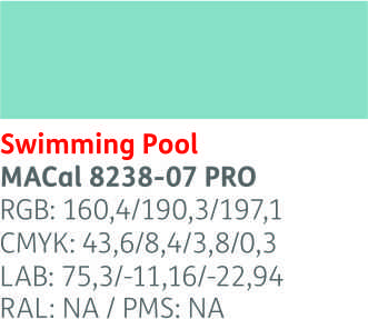 [42823807] VINILO MAC MATE 8238-07 AZUL PISCINA  123,ml