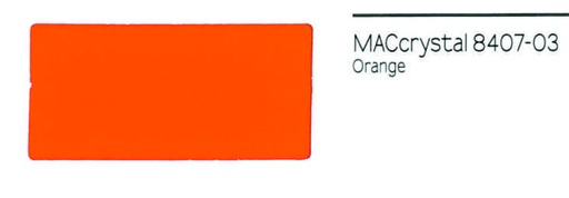 [.42840703] .VINILO MACrystal 8407-03 NARANJA TRANSPARENTE 123x25, ml