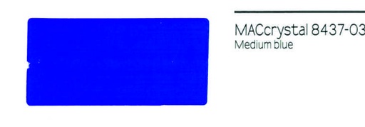 [.42843703] .VINILO MACrystal 8437-03 AZUL MEDIO TRANSPARENTE 123x25, ml