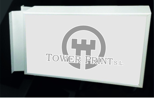 [59000013/5] BANDEROLA LUMINOSA LED 130mm. 750x500 mm LACADA EN BLANCO