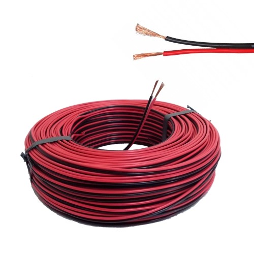 [GTCABLE01] CABLE PARALELO ROJO/NEGRO SECCION 1MM. ROLLO DE 100 MTS.