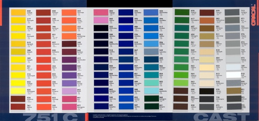 [01CAD751] CARTA DE COLORES ORACAL 751