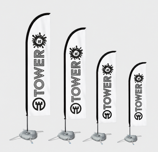 [ADVVELS/IMPR] DISPLAY + IMPRESION EN TELA FLYING BANNER VELA/SURF S DE 2.9 MT CON BASE CRUZ Y FLOTADOR ( GRAFICA DE 2.20 )