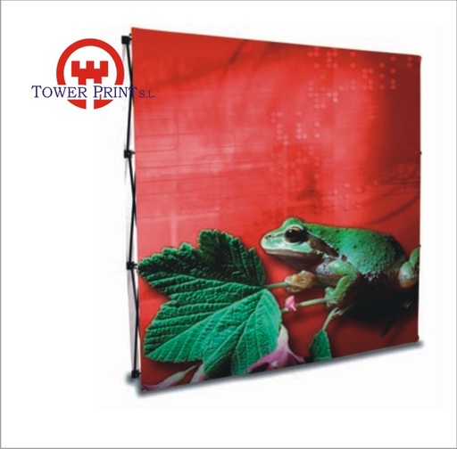 [TA1035/2C] DISPLAY POP UP TEXTIL A 2 CARAS 4 X 3 MODULOS VELCRO (bajo pedido)