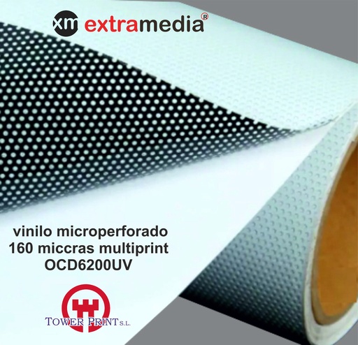 [EXTRA6200UV60] EXTRA MEDIA VINILO MICROPERFORADO 160My. MULTIPRINT 1.52X50