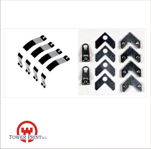 [91KITALUM] KIT MONTAJE PERFIL MARCO ALUMINIO. PACK 10 und.