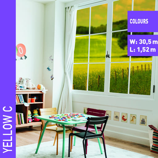 [167YELLOWC] LAMINA DE DECORACION SOLAR SCREEN YELLOW C 1.52, M.L.