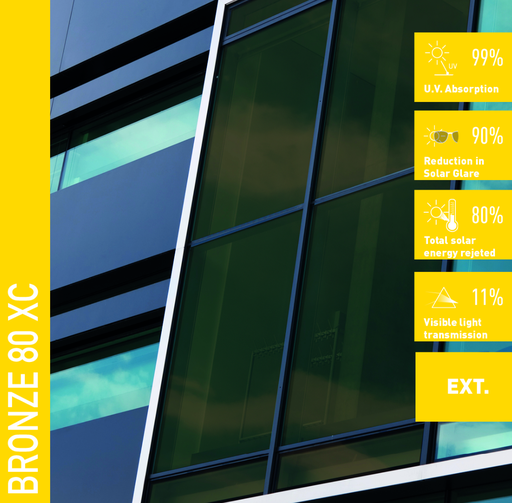 [167BRONZE80XC] LAMINA SOLAR EXTERIOR SOLAR SCREEN BRONZE 80 XC 1.52 m.l.