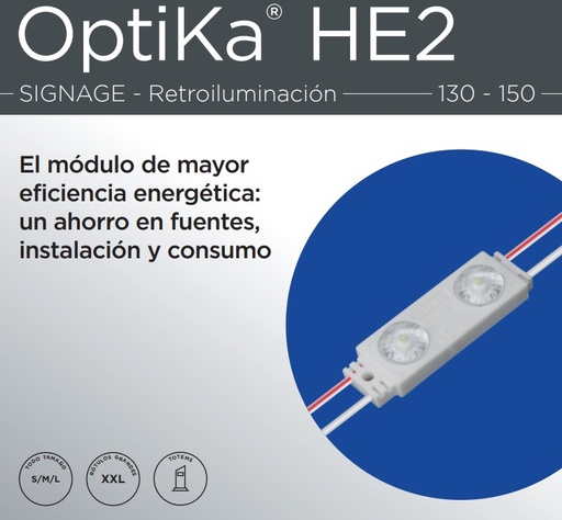 [GTOPKHE2130WDL] LED OPTIKA 130 HE2 LEDIT BLANCO WDL LUZ DIA 12V, CADENA DE 25 MODULOS 0.7W 20880278 