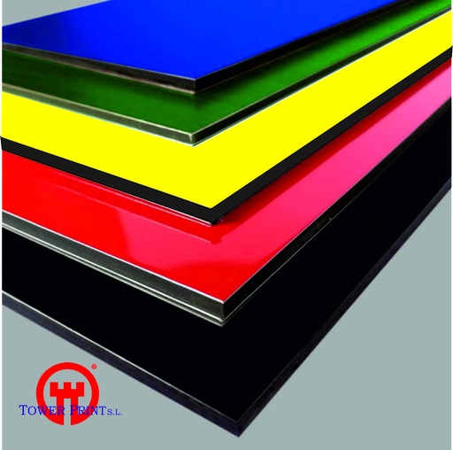 [PSANE323] PANEL SANDWICH ALUMINIO 3 MM 0.3 NEGRO BRILLO/MATE PARA PLEGAR CBOND 2000X3050,und