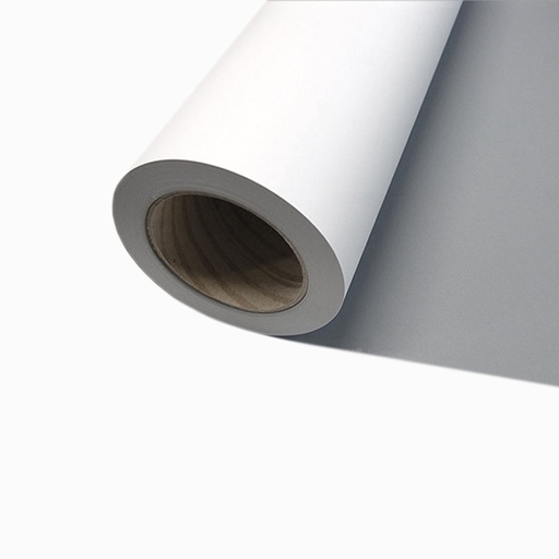 [101PETPVC86] PET DISPLAY ROLL UP OPACO SOLV. ES-BANR120  250My SATIN 2.20x50.