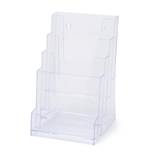 [TA4C160] PORTAFOLLETOS A5 VERTICAL 4 ALTURAS SOBREMESA PACK 10