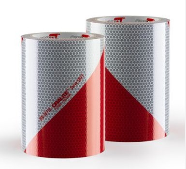 [OR5821] REFLECTANTE ORALITE 5821 MICROESFERAS NIVEL 2 BLANCO/ROJO 141X50 MTS KIT 2 UND.