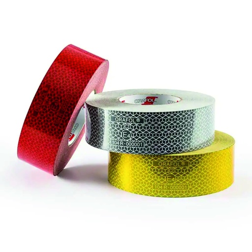 [01VC104CONTYE] REFLECTANTE VEHICULOS CONTORNO SEGURIDAD ORACAL HOMOLOGADO VC-104 AMARILLO 018, ROLLO DE 50mmx50m (continuo)