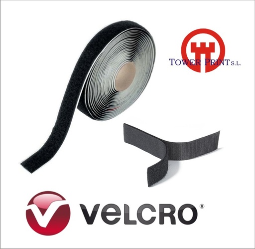 [285025MBK] VELCRO ADHESIVO NEGRO MACHO 50MM X 25 MTS.