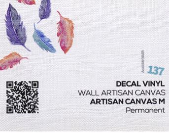 [81DCWALLCAN] VINILO DECAL WALL ARTISAN CANVAS 1.37 X 30 mts. imp. solv/uv/latex