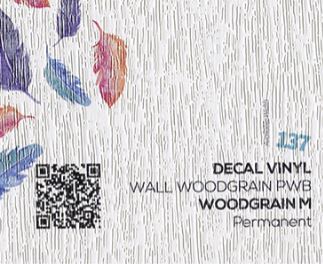 [81DCWALLTEXT] VINILO DECAL WALL TEXT WOODGRAIN ADHESIVE 1.37 X 30 mts. imp. solv/uv/latex