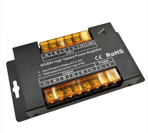 [GTLEDLM2269] AMPLIFICADOR DE SEÑAL RGB 12-24V 760W 8A. (REF.2269)