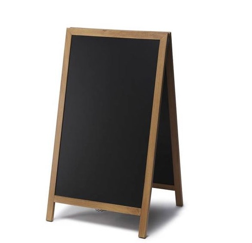 [TAWOOD1200] CABALLETE DE MADERA C/PIZARRA PREMIUM 680X1200MM. MARRON CLARO