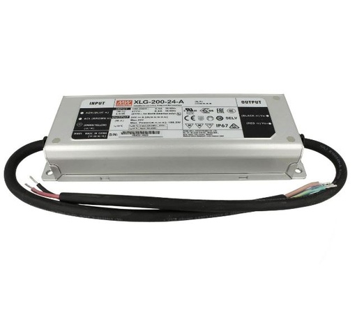 ALIMENTADOR MEAN WELL XLG 24V. 200W IP67,UND. 
