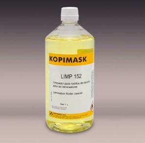 LIQUIDO LIMPIADOR DE RODILLOS DE LAMINADORA LIMP152 KOPIMASK, ENVASE DE 1LT. 
